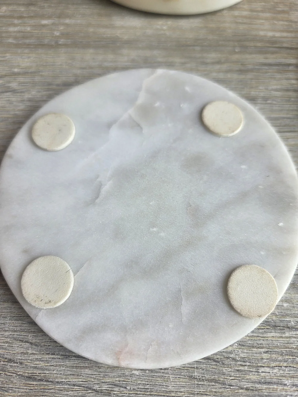 Set of 4 Marble Coasters with Gold Inlay